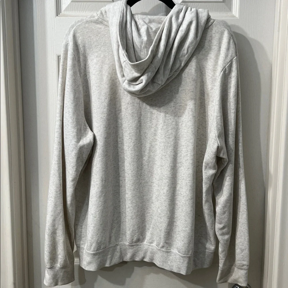 Nike Gold Script Logo Hoodie – Size XL – Oatmeal Heather